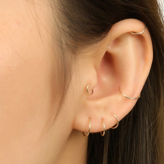 Tiny Hoop Earring, Small Hoop Earrings, Cartilage Hoop, Huggie Hoop, Tragu  Hoop, Nose Hoop, Helix Hoop,tiny Gold Hoop, 5mm 6mm 7mm 8mm 10mm 