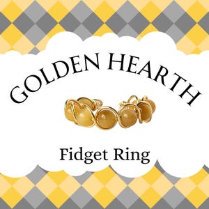 Gemstone Fidget Ring - Golden Tiger's Eye Ring - Handmade Wire Wrapped Anxiety Ring - Fantasy Lover Gift - Cottagecore Jewelry