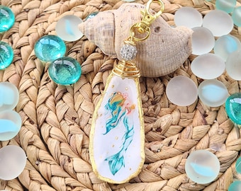 Oyster Shell - Handmade Gift - Mermaids - Oyster Shell Accessory - Oyster Shell Charm - Sirens - Mermaid Gift - Mermaid Design - Ocean Art