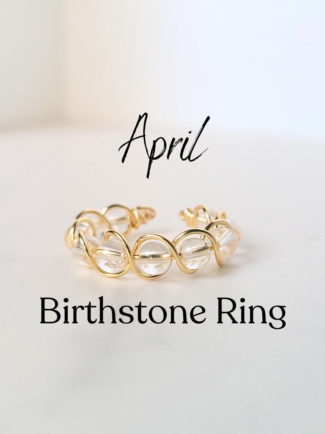 Fidget Ring Adjustable Size - Birthday Gifts for Best Friend - April ...
