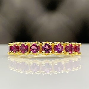 8 Stone Birthstone Jewelry, Dainty Multistone Cluster Ring, Engagement Ring, Best Birthday Gift Idea, 14K Solid Gold, Memorable Family Jewel