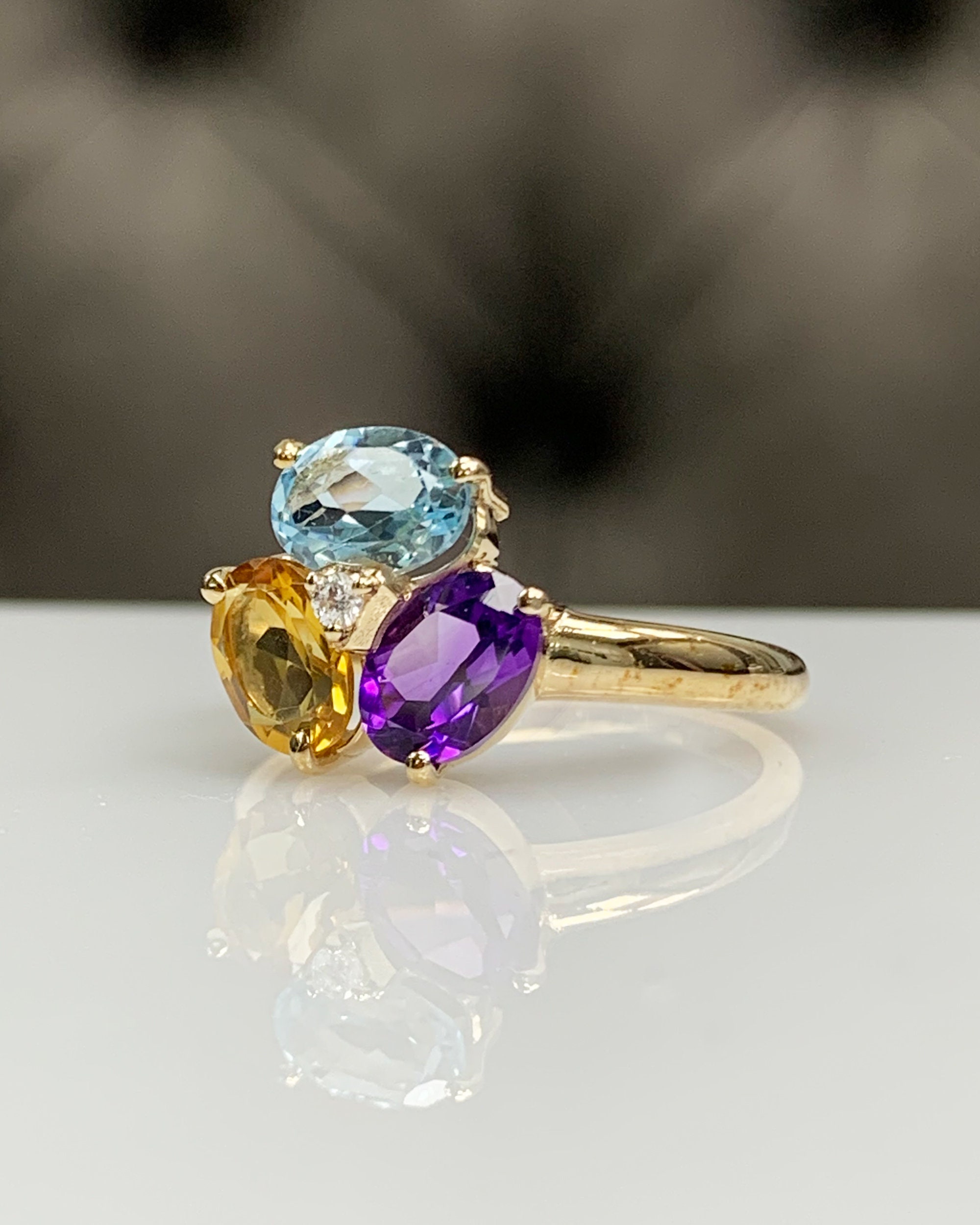 Spilla Da Cravatta Oro Con Zirconi Cubici Viola Ametista - EPTT503