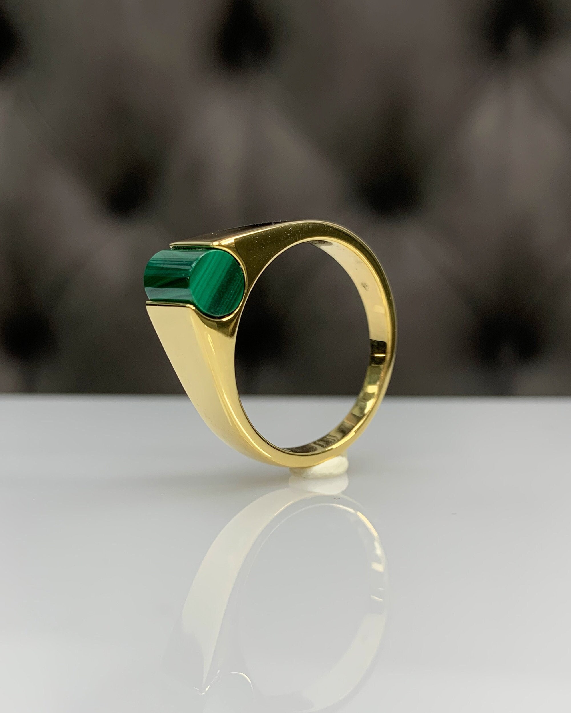 Anello uomo in oro giallo e oro bianco con zircone - Sari Gold