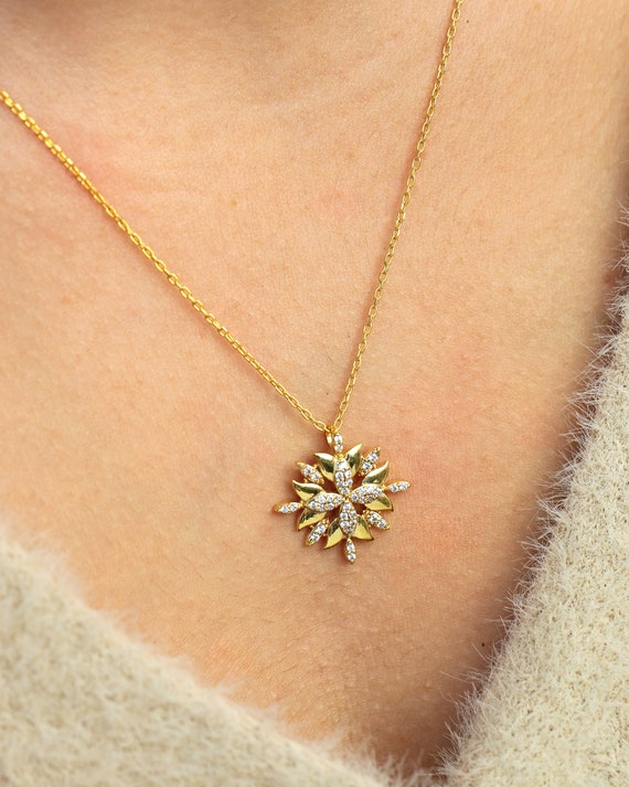 Collana Donna Con Fiocco In Oro 18 Carati E Zirconi – Lunghezza Regolabile, Ipoallergenica, Regalo Idea Natale