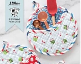 Pot Holder Parade Sewing Pattern by Melissa Mortenson for The Polka Dot Chair (Physical Copy)