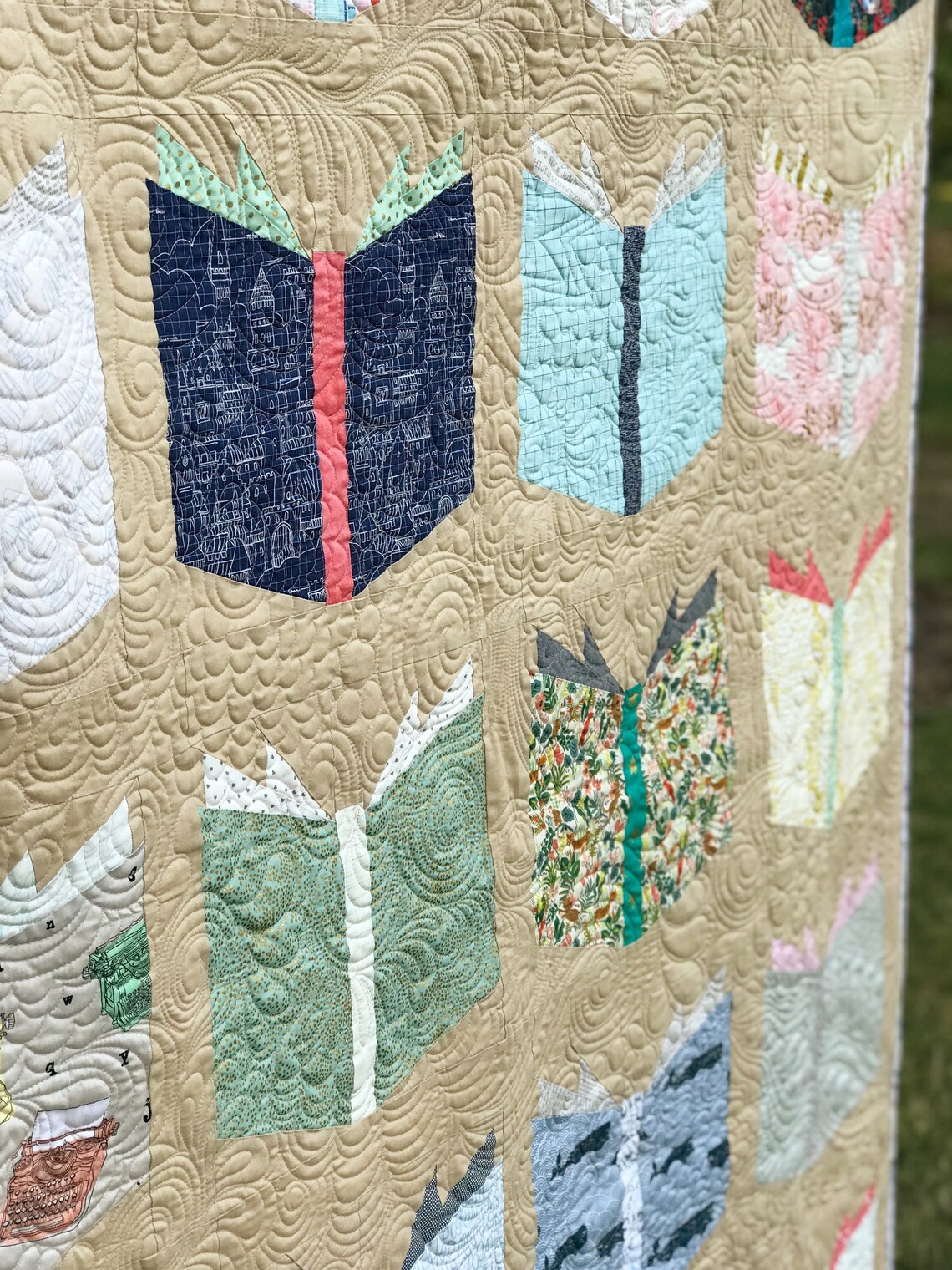 Book Nerd Quilt Pattern by Angela Pingel physical Copy Etsy