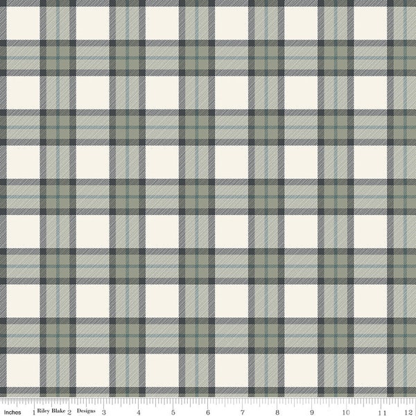 Plaid Cream by My Mind's Eye for Riley Blake Designs My Heritage Line