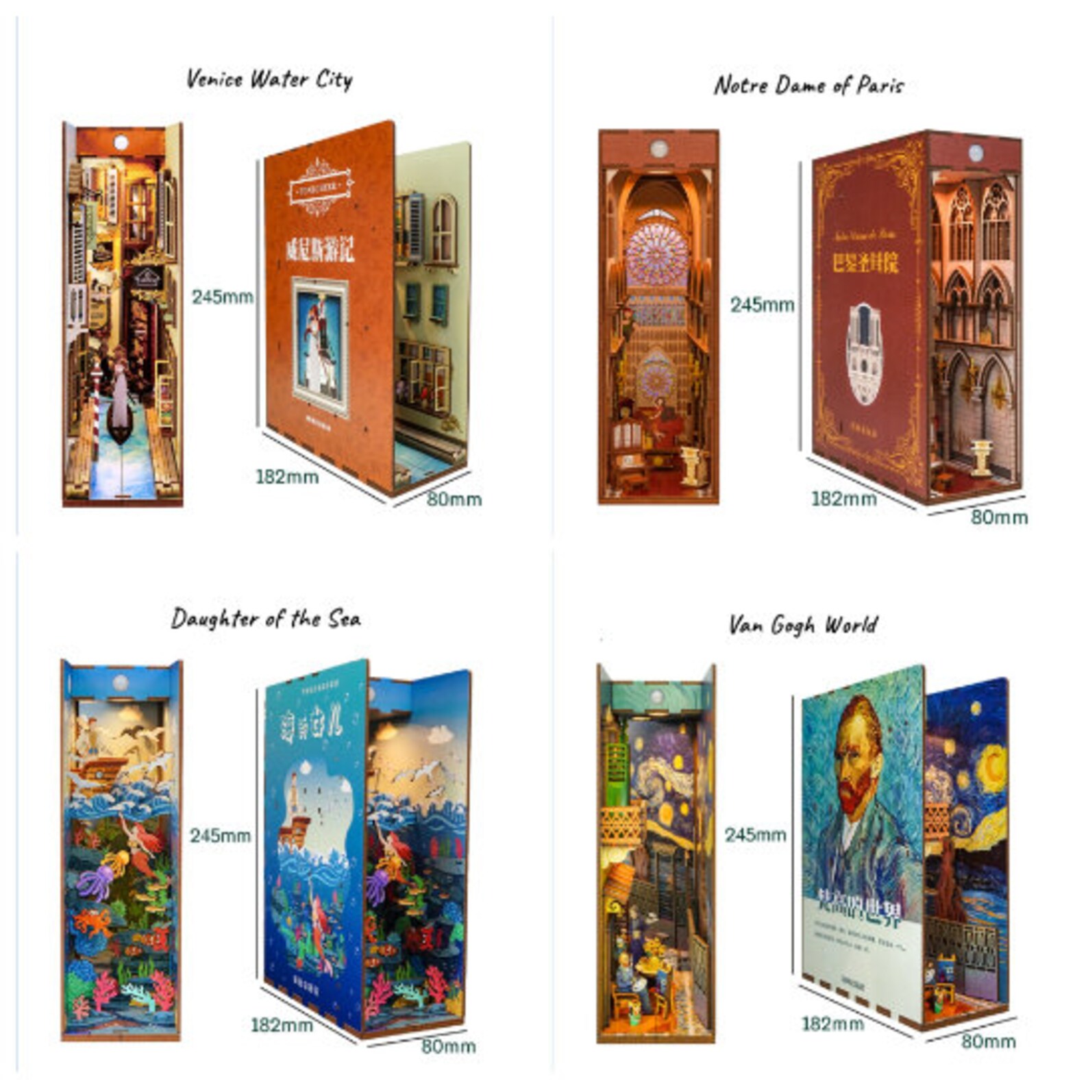 Book Nook Bookstore With LED Light Decorating Book Shelves Etsy