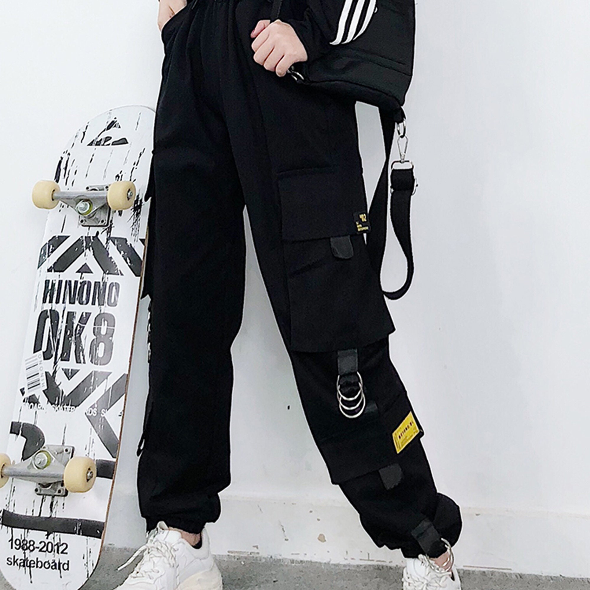 Techwear Cargo Joggers Women Cargo Pants Hip Hop Cargo | Etsy