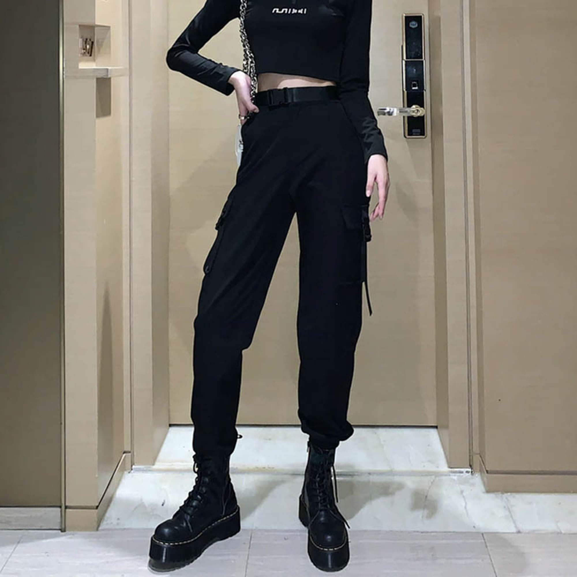 high waisted army cargo pants