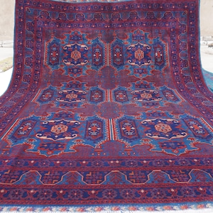 8x10 Large Afghan Rug, Hand Knotted Wool Rug, Door design Oriental rug, Bedroom Rug, Living Room Rug, Dining Table Rug, 250x300 cm Area Rug