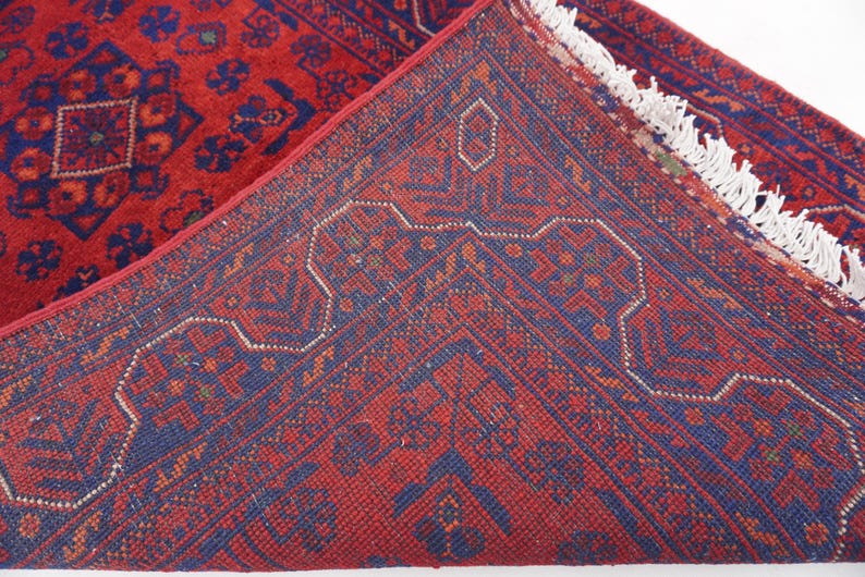 Afghan Bukhara Rug 14 ft Runner Rug, High Quality Soft Wool Stunning Turkoman Handmade Woo Rug, Hall way Runner, Khal Muhammadi Bukhara Rug image 17