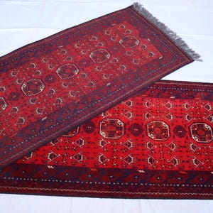 12 ft Vintage Runner Rug, Afghan Tekke Waziri Rug, Handmade Wool Rug, 1960s Antique Tribal Rug, Oriental Rug, Hallway Runner, Kitchen Runner