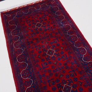 Extra Long 3x30 ft Runner, Afghan High Quality Wool Stunning Handmade Turkoman Rug, Hallway Runner, Famous Bukhara Rug 30 ft Runner 2'9x30" afbeelding 4