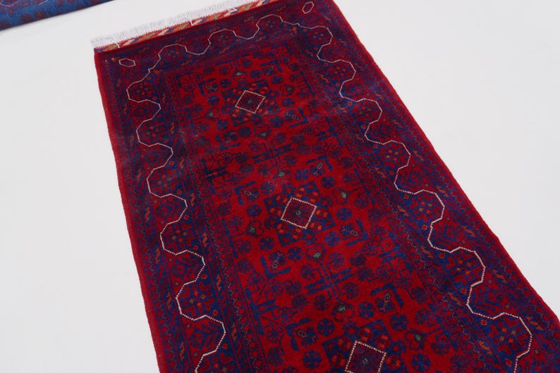 Extra Long 3x30 ft Runner, Afghan High Quality Wool Stunning Handmade Turkoman Rug, Hallway Runner, Famous Bukhara Rug 30 ft Runner 2'9x30" afbeelding 4