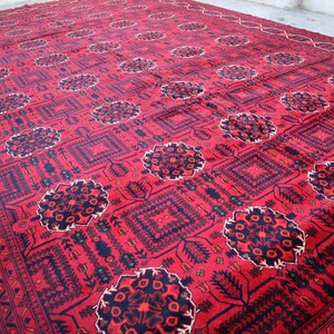 17x10 Extra Large Bukhara Rug 500x300 cm Afghan Bukhara Rug, Top Quality Handmade Organic dyes Carpet, Oriental Turkmen Rug, Living Room Rug image 9