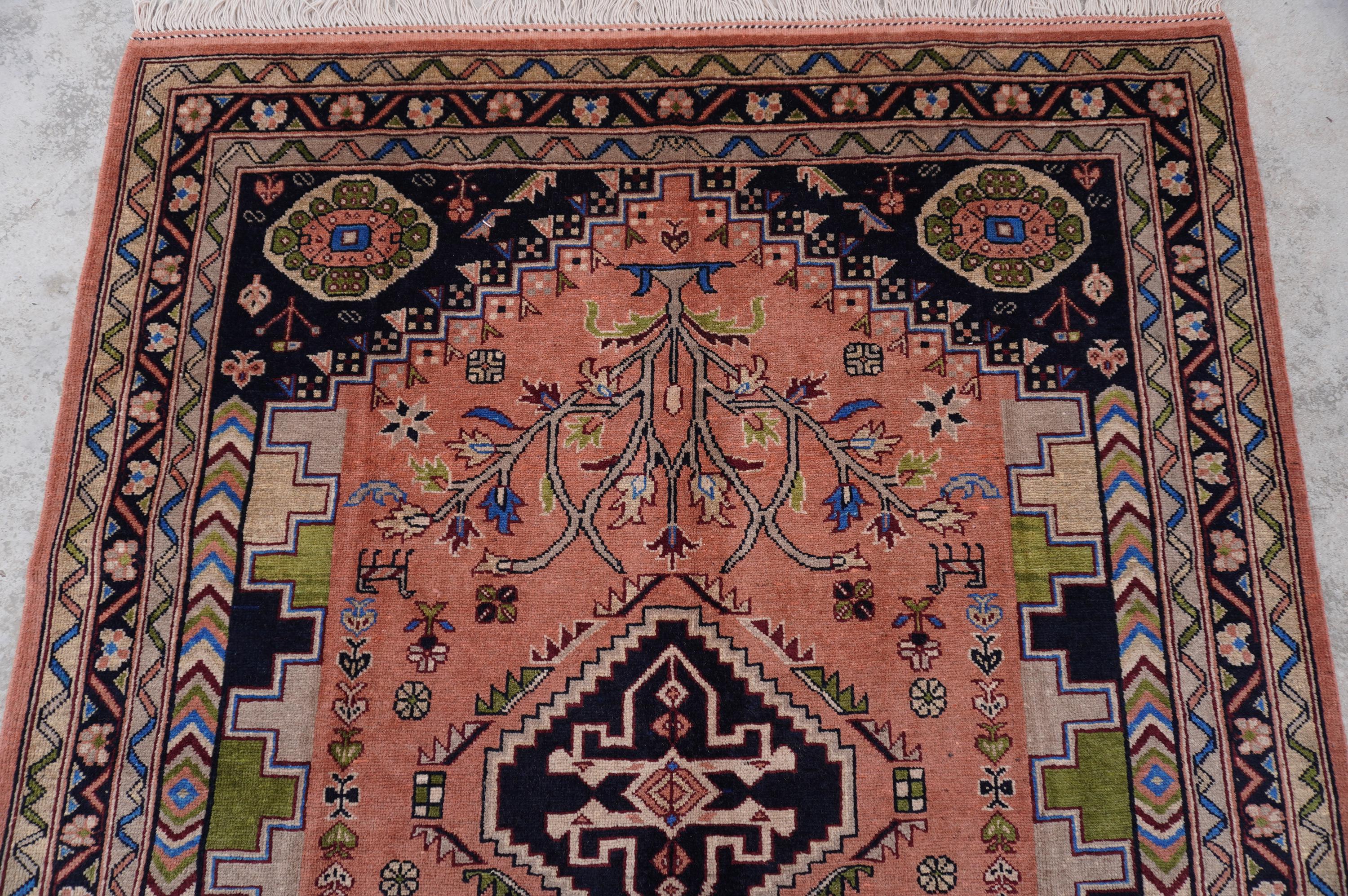 6x8 Terracotta Rug, Afghan Handmade Rug, Fine Wool Rug, Turkmen ...