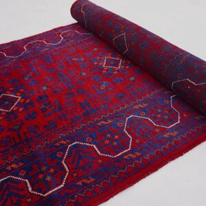 Extra Long 3x30 ft Runner, Afghan High Quality Wool Stunning Handmade Turkoman Rug, Hallway Runner, Famous Bukhara Rug 30 ft Runner 2'9x30" afbeelding 3
