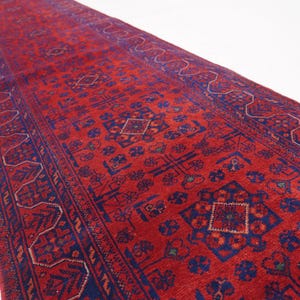Afghan Bukhara Rug 14 ft Runner Rug, High Quality Soft Wool Stunning Turkoman Handmade Woo Rug, Hall way Runner, Khal Muhammadi Bukhara Rug image 13