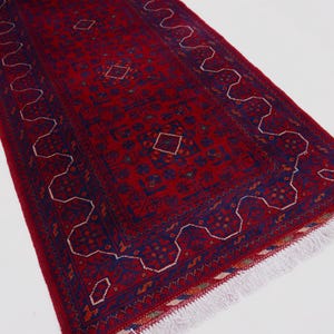 Extra Long 3x30 ft Runner, Afghan High Quality Wool Stunning Handmade Turkoman Rug, Hallway Runner, Famous Bukhara Rug 30 ft Runner 2'9x30" afbeelding 14