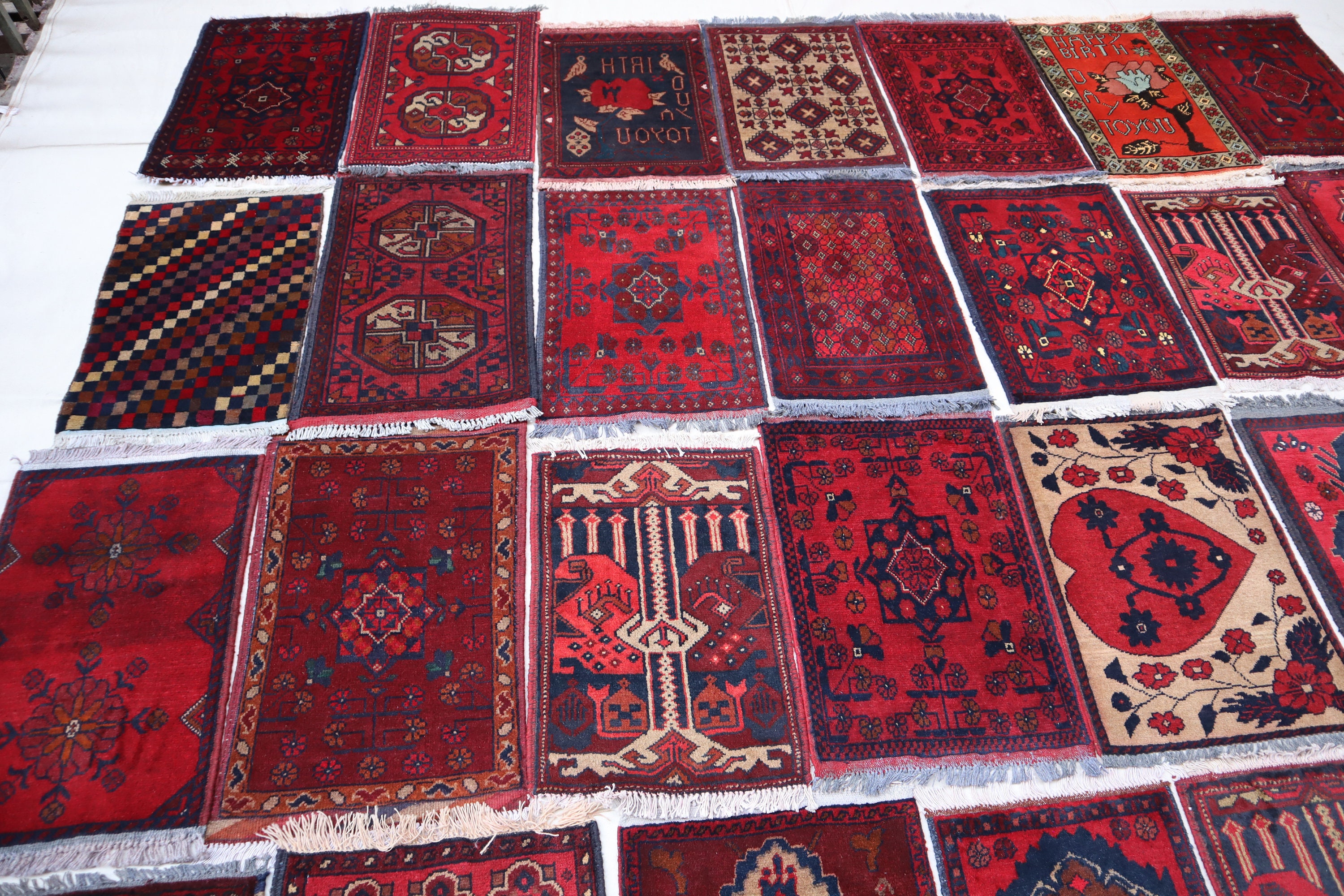 Whole Sale 2'3x1'7 Ft Afghan Small Bukhara Rugs, Turkmen Handmade