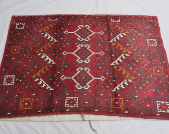 Large Vintage Cushion Rug, Home Decor 100% Handmade Afghan Cushion Cover, Bohemian Cushion, Decorative Throw Pillow, Large Cushion Carpet