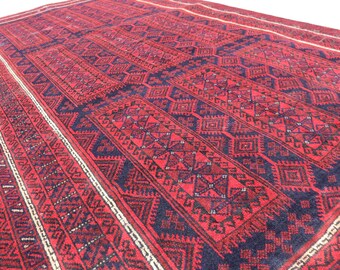 Collectors Piece 5x8 Vintage Rug, Hand Knotted Rug, Soft Pile Wool Rug, Yaqoob Khani Area rug, Turkmen Tribal Rug, Oriental rug, Bedroom Rug