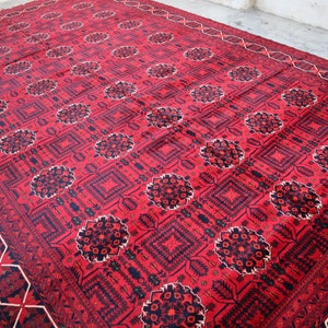 17x10 Extra Large Bukhara Rug 500x300 cm Afghan Bukhara Rug, Top Quality Handmade Organic dyes Carpet, Oriental Turkmen Rug, Living Room Rug image 3