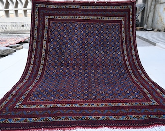 【セール対象】L165 トライバルラグ ブラック　アフガンラグ　ヴィンテージラグ セール対象】L165 トライバルラグ ブラック アフガンラグ ヴィンテージ