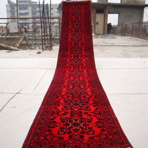 2x5 2x10 2x15 2x20 Narrow Runner Bukhara rug 1&#39;9x9&#39;9 ft Afghan Handmade Wool rug, Khal Muhammadi Tribal Rug, Turkmen Oriental Hallway Runner