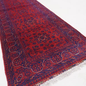 Afghan Bukhara Rug 14 ft Runner Rug, High Quality Soft Wool Stunning Turkoman Handmade Woo Rug, Hall way Runner, Khal Muhammadi Bukhara Rug image 16