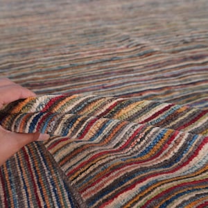 6x8 Afghan Striped Area Rug, Handmade Wool Area Rug, Turkmen Rug, Oriental Modern Rug, Office Rug, Bedroom Rug, Living Room Rug 5'6x8'0 ft