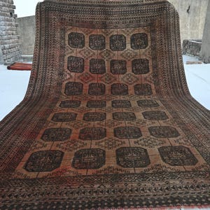 1920s Antique 5&#39;4x8&#39;5 Afghan Caucasian design Rug, Turkmen Handmade Wool Rug, Oriental Rug, Living Room, Bedroom Rug, Geometric Area rug 5x9