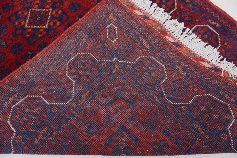 Extra Long 3x30 ft Runner, Afghan High Quality Wool Stunning Handmade Turkoman Rug, Hallway Runner, Famous Bukhara Rug 30 ft Runner 2'9x30" afbeelding 15