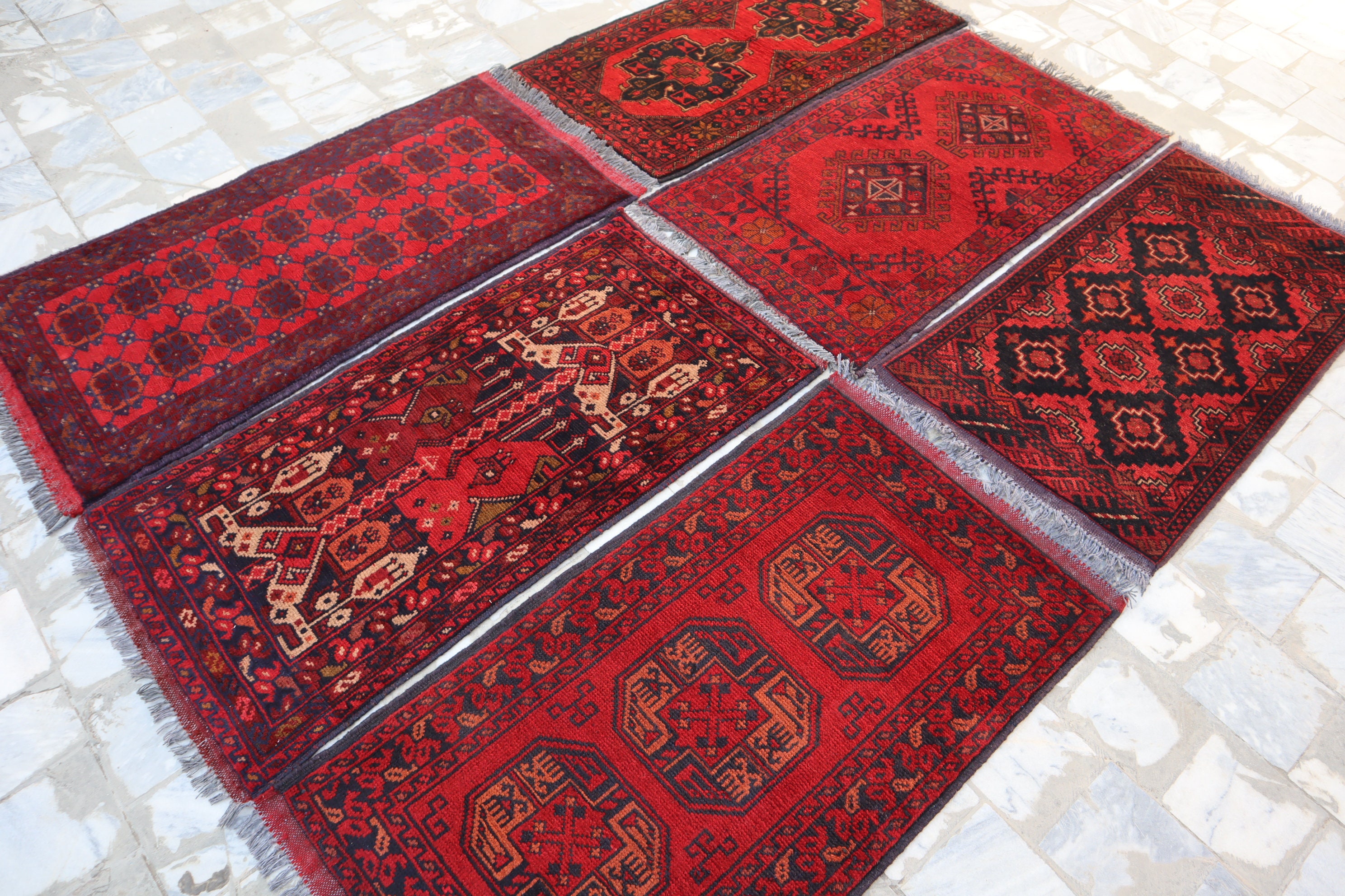Whole Sale 3x2 Ft Small Pieces of Entrance Afghan Rugs | Etsy