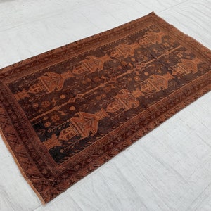 1920s Antique Rug 3x6 Antique Turkmen Tribal Caucasian Area Rug, Afghan Wool Collectors Piece Vintage Oriental Rug, Bedroom Rug/ Office Rug