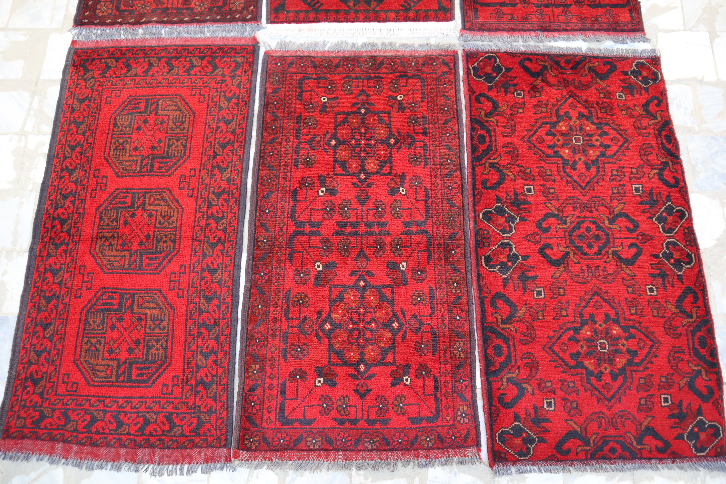 Whole Sale 3x2 Ft Small Pieces of Entrance Afghan Rugs, Turkmen ...