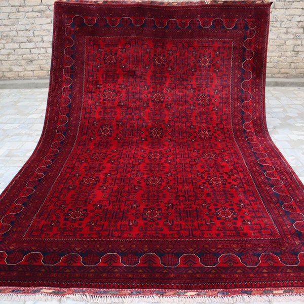 Afghan Bukhara rug, Turkmen handmade Wool rug, Custom Khal Muhammadi Khamyab Bukhara rugs, Tribal rug, Living room, Office, Dining table rug