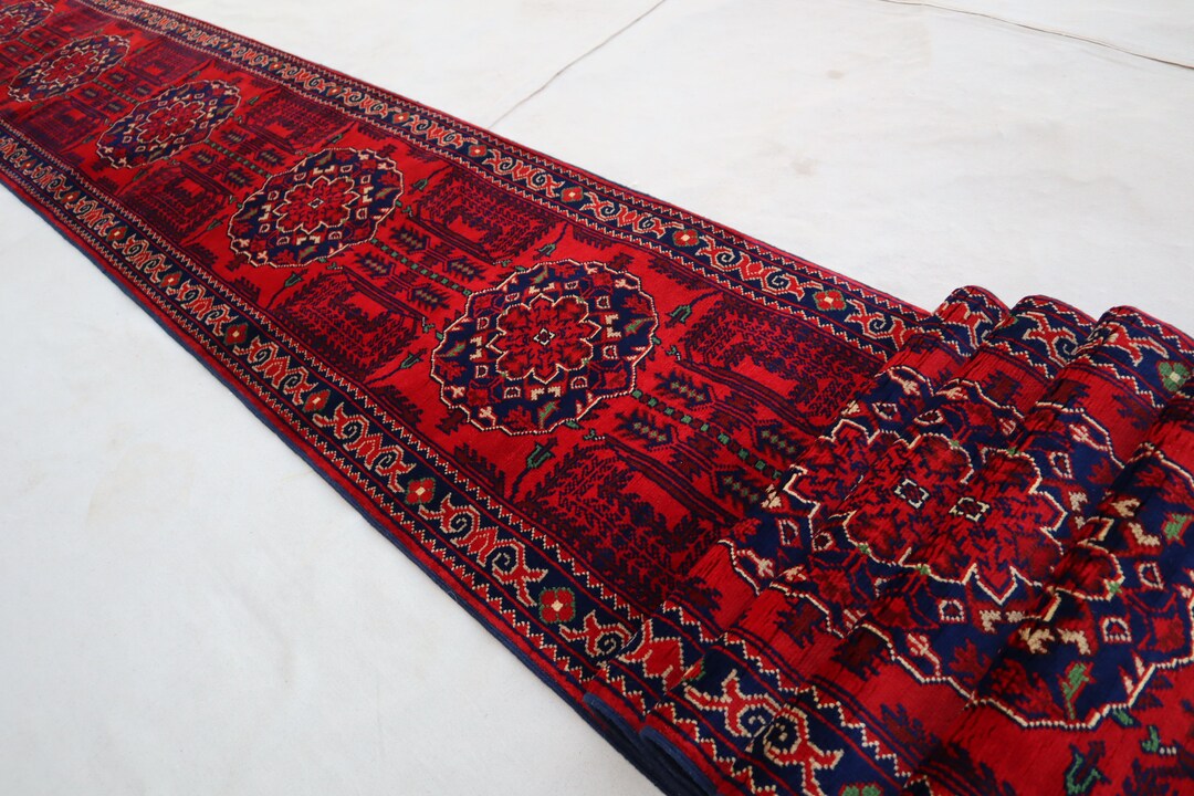 18 Ft Extra Long Afghan High Quality Wool 2x18 Stunning Handmade