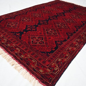 Vintage Bilgic Rug 4x7 Kalisaye design Rug, Handmade Top Wool Rug, Oriental rug, Turkmen Tribal rug, Bedroom Rug, Living Room, Kitchen Rug