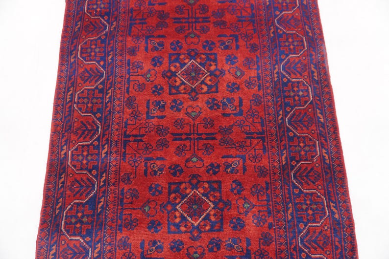 Afghan Bukhara Rug 14 ft Runner Rug, High Quality Soft Wool Stunning Turkoman Handmade Woo Rug, Hall way Runner, Khal Muhammadi Bukhara Rug image 15