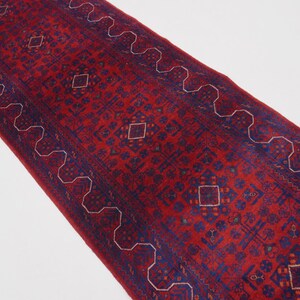 Extra Long 3x30 ft Runner, Afghan High Quality Wool Stunning Handmade Turkoman Rug, Hallway Runner, Famous Bukhara Rug 30 ft Runner 2'9x30" afbeelding 11
