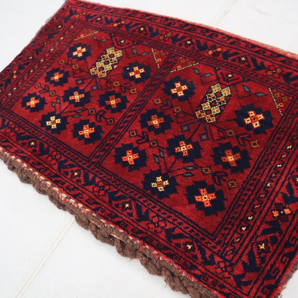 Housse de coussin vintage fabriquée à la main 3 x 2 pi, pièce de collection, tapis tribal afghan vintage, tapis oriental, tapis tribal Boukhara Balisht