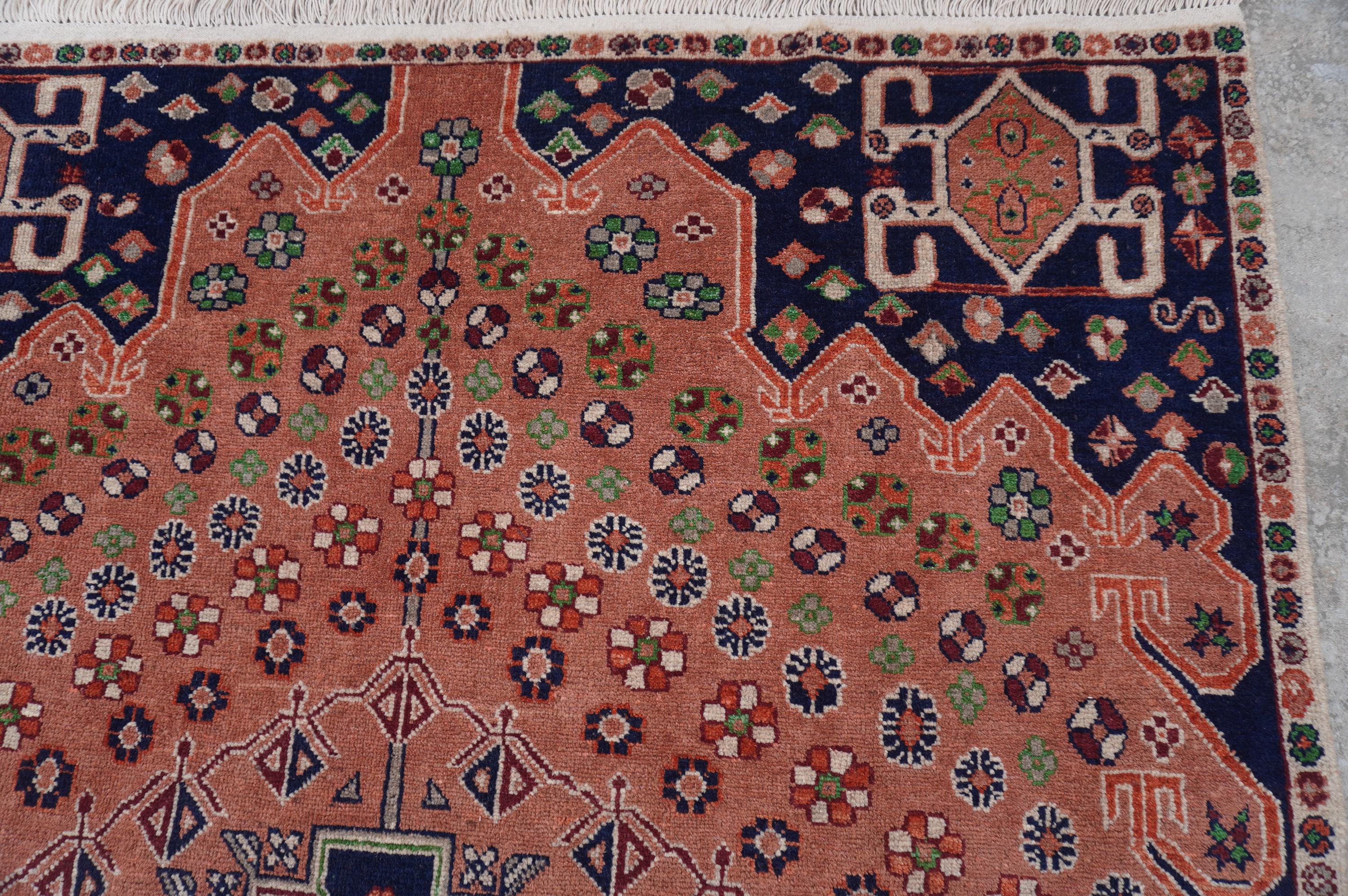 6x8 Terracotta Rug, Afghan Handmade Rug, Fine Wool Rug, Turkmen ...