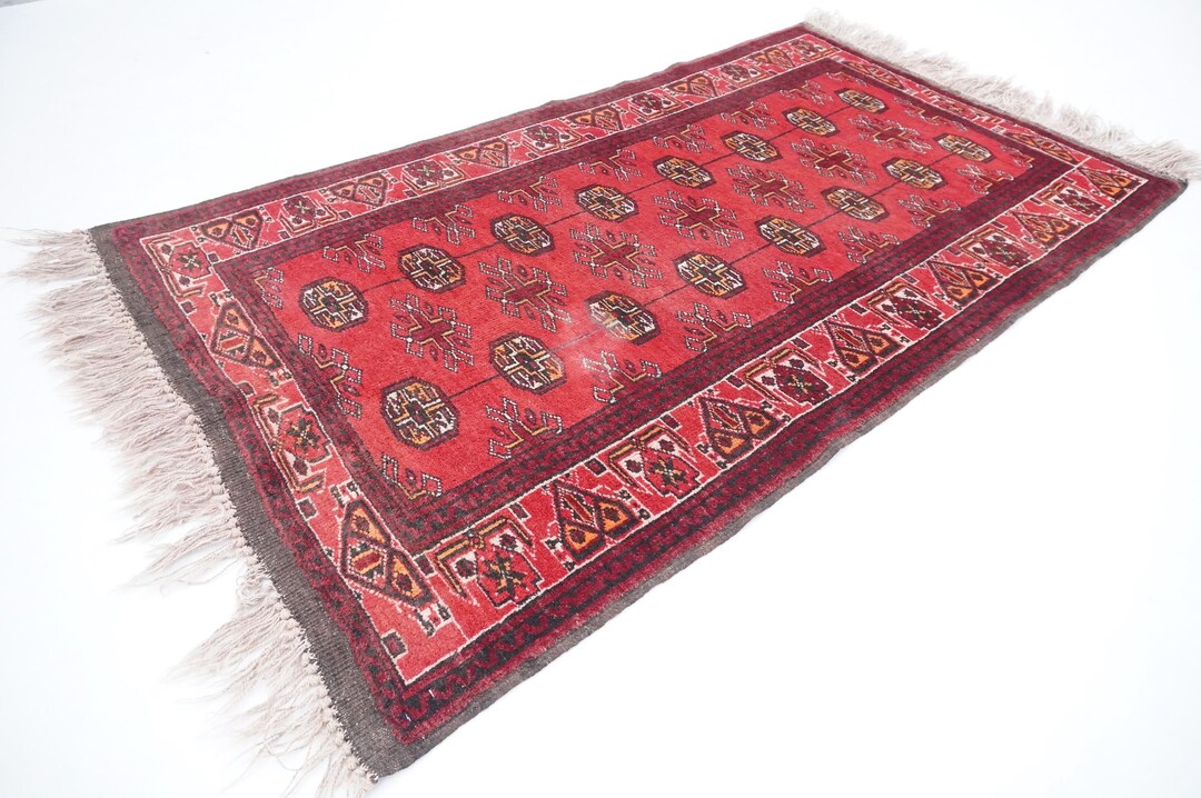 1920s Vintage Rug, Turkmen Mowri Rug, 3x5 Collectors Piece Afghan ...