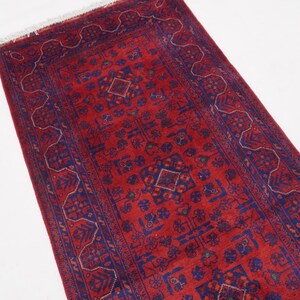 Afghan Bukhara Rug 14 ft Runner Rug, High Quality Soft Wool Stunning Turkoman Handmade Woo Rug, Hall way Runner, Khal Muhammadi Bukhara Rug image 3