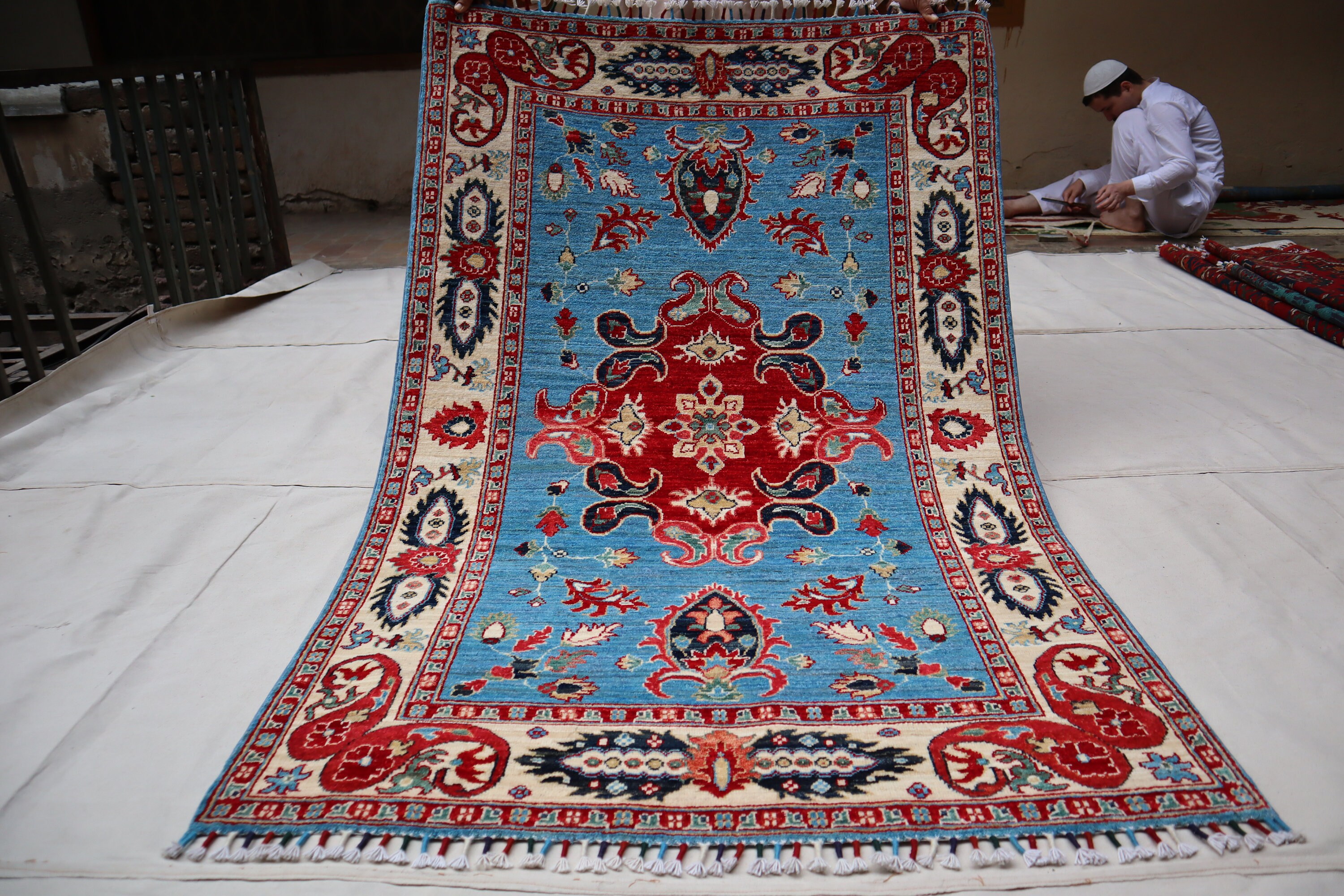 Afghan Maimana Kelim Carpet 150x200 Hand Woven Colorful Geometric Handmade 24 