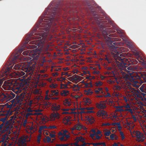 Extra Long 3x30 ft Runner, Afghan High Quality Wool Stunning Handmade Turkoman Rug, Hallway Runner, Famous Bukhara Rug 30 ft Runner 2'9x30" afbeelding 9