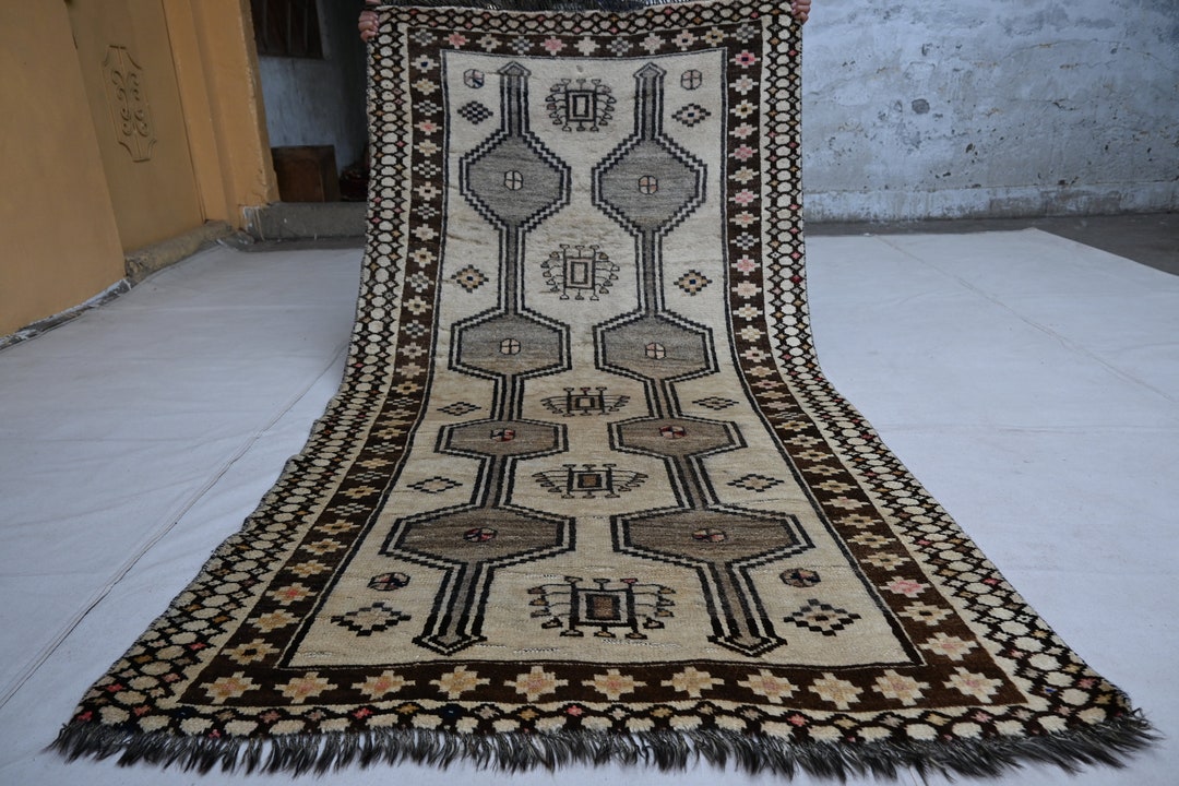 Chinese Rug 1950 1950s Vintage Caucasian Rug 3'8x6'10 Ft Collectors Piece Afghan ...