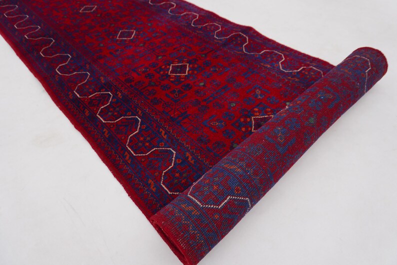 Extra Long 3x30 ft Runner, Afghan High Quality Wool Stunning Handmade Turkoman Rug, Hallway Runner, Famous Bukhara Rug 30 ft Runner 2'9x30" afbeelding 10